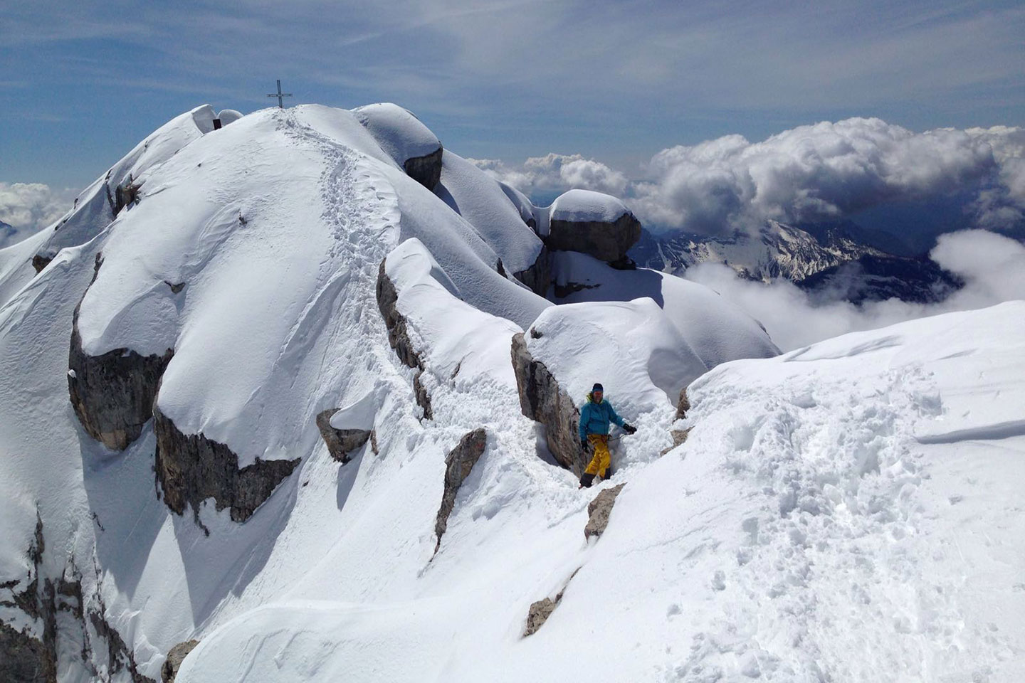 Ski Mountaineering to the Top of Antelao Mountain