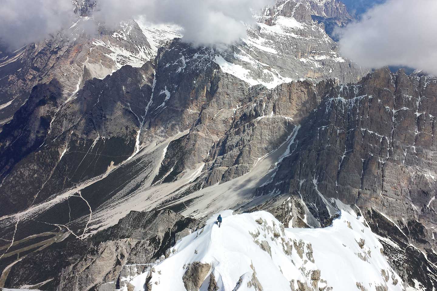 Ski Mountaineering to the Top of Antelao Mountain