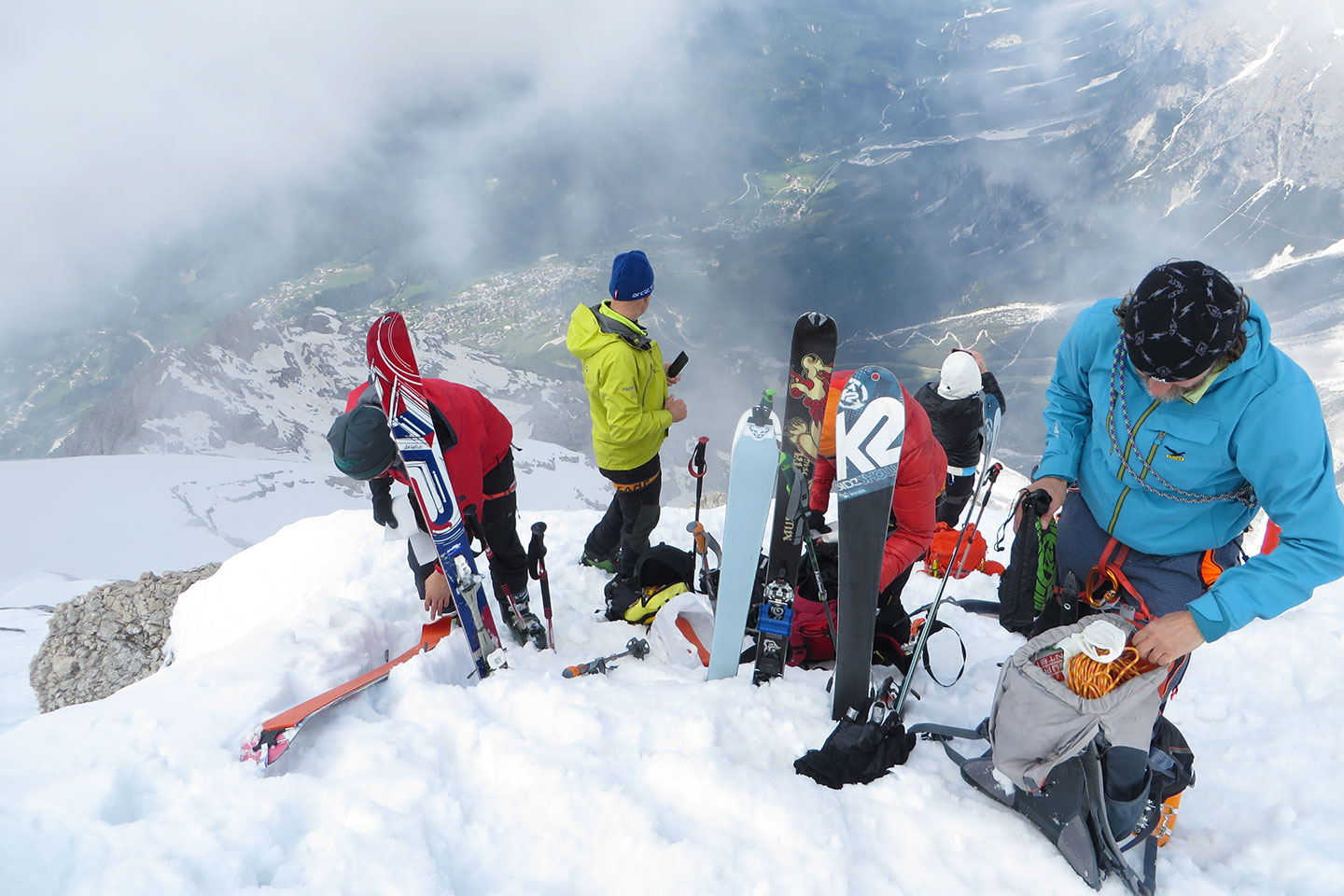 Ski Mountaineering to the Top of Antelao Mountain