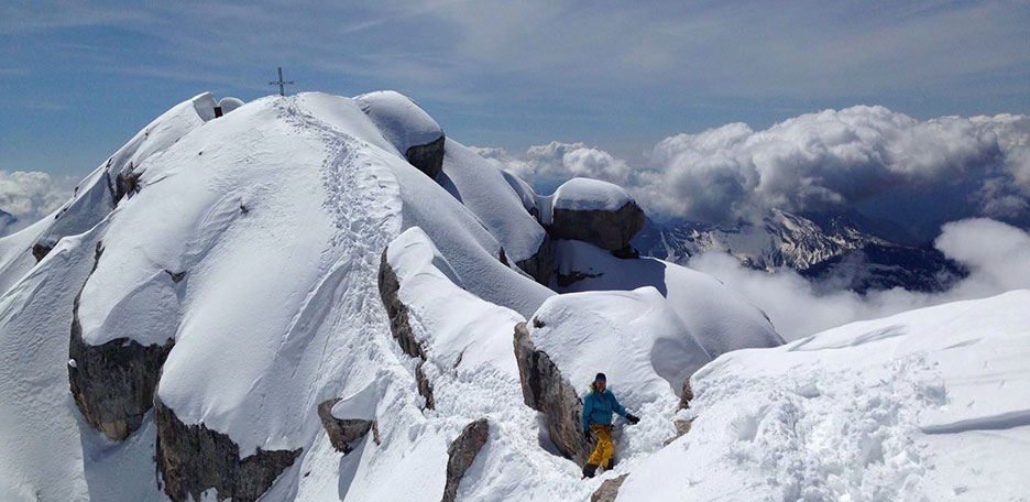 Ski Mountaineering to the Top of Antelao Mountain