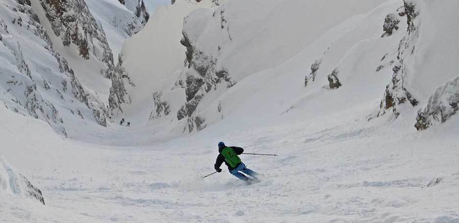 Sci Alpinismo al Canale Nord di Cima Antersas nel Gruppo Puez-Odle