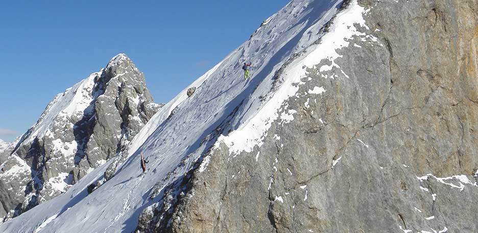 Traversata Sci Alpinistica a Cima La Banca da Passo San Pellegrino