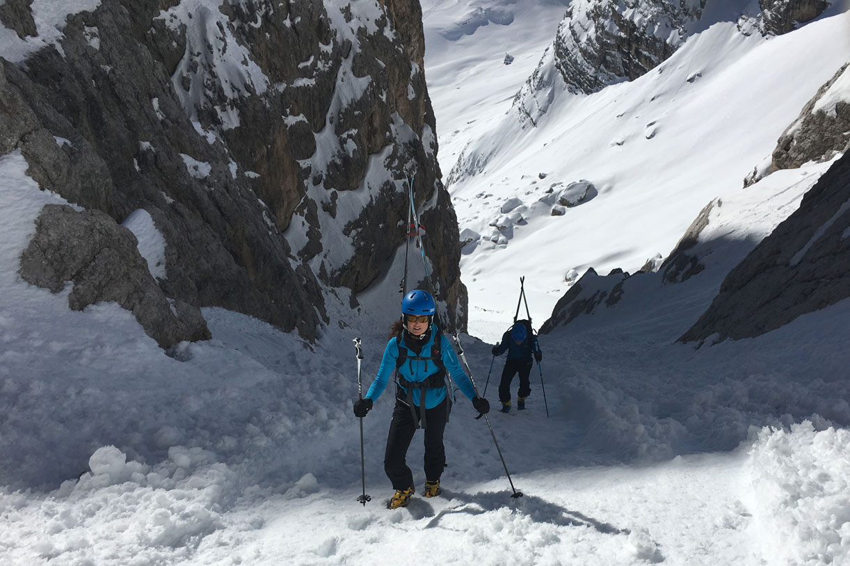 Ski Mountaineering to Forcella delle Bance in Mount Popena