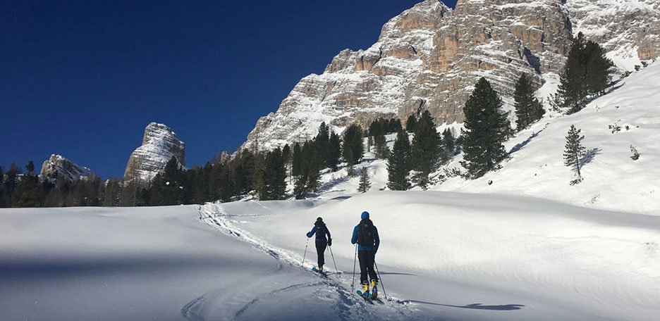 Sci Alpinismo alla Forcella delle Bance al Monte Popena