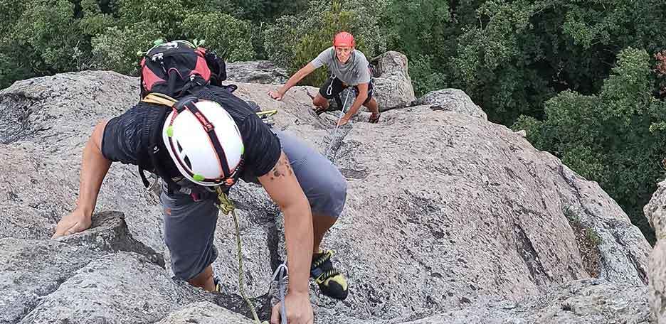 Spigolo Barbiero Climbing Route in Rocca Pendice
