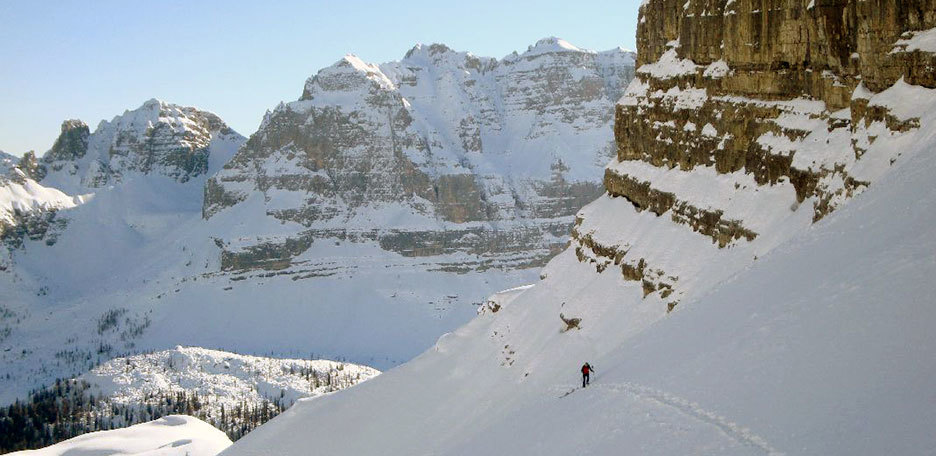 Sci Alpinismo alla Bocchetta dei Tre Sassi lungo la Val Gelada