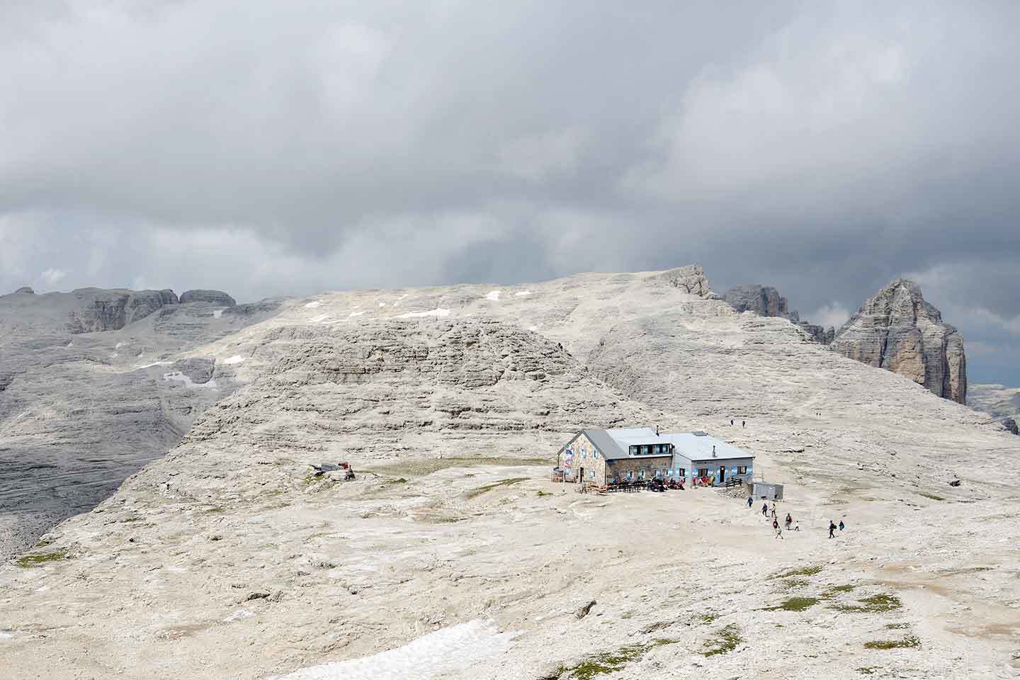 Trekking to Rifugio Boè in the Sella Massif