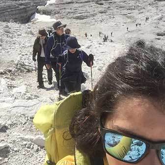 Trekking dal Sass Pordoi al Rifugio Boè