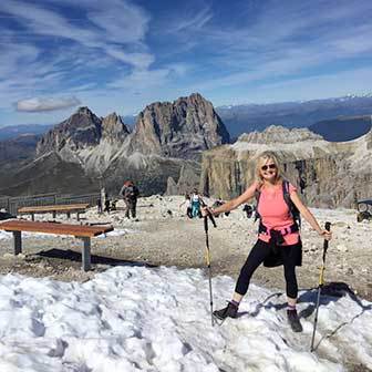 Trekking to Mount Piz Boè in the Sella Massif