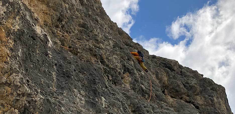 Via del Buco Climbing Route at Lagazuoi