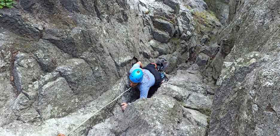 Carugati Climbing Route in Rocca Pendice