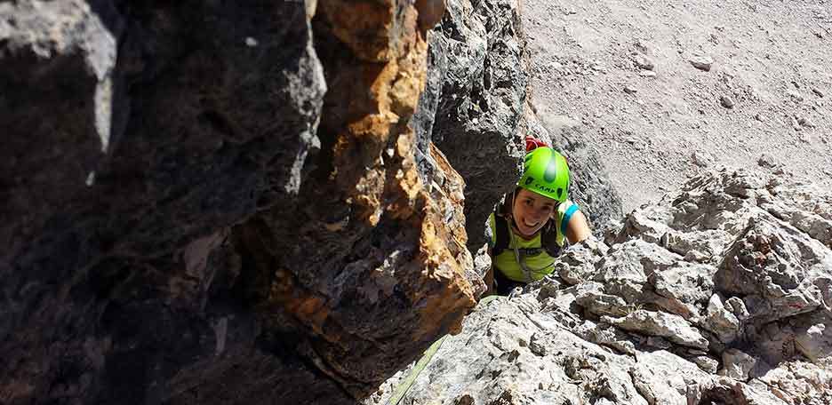 Climbing to Castelletto di Mezzo, Sybilla Route