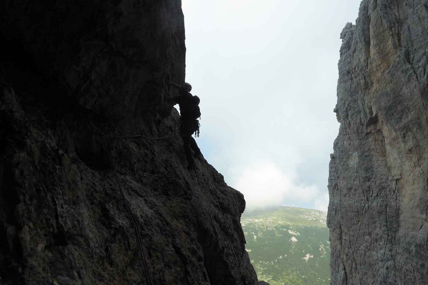 Via Castiglioni alla Torre Venezia, Arrampicata in Civetta