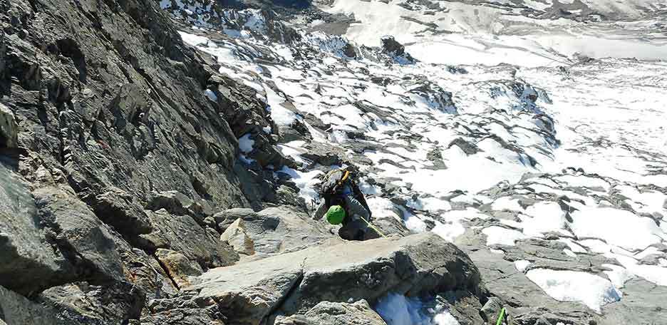 Scalata del Cervino, Via Normale Svizzera - Cresta Hörnli