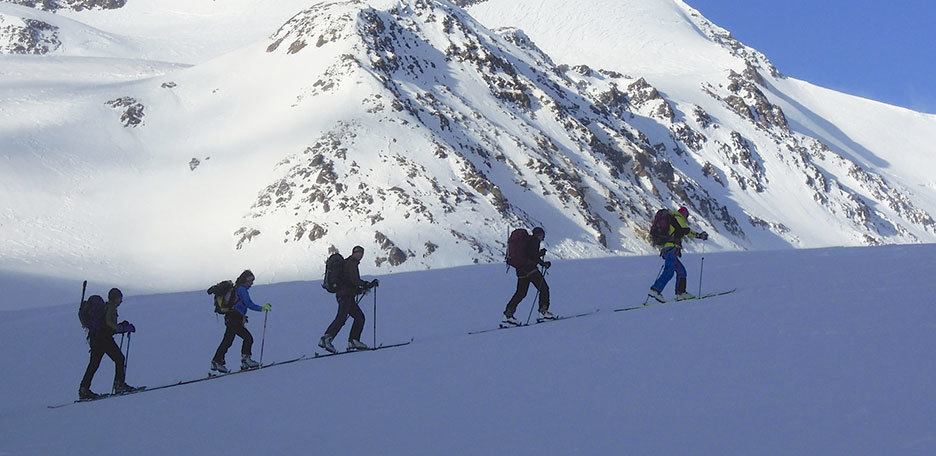 Ski Mountaineering to Mount Cevedale from Rifugio Larcher