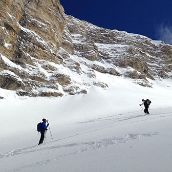 Sci Alpinismo al Sass Ciampac nel Parco Naturale Puez-Odle