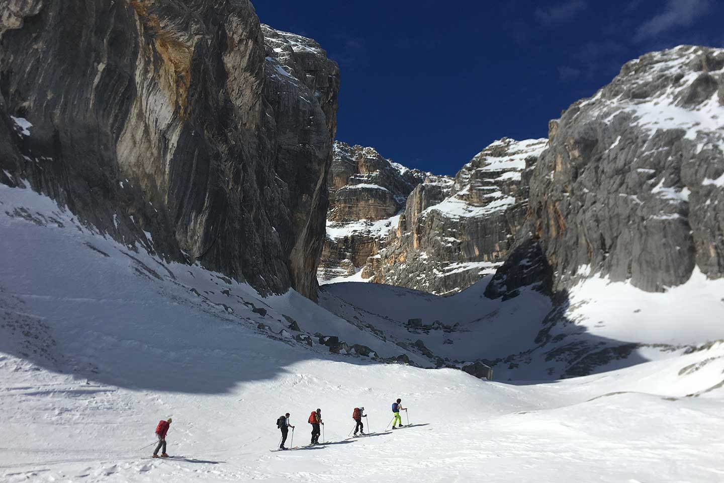 Sci Alpinismo alla Forcella Colfiedo della Croda Rossa d’Ampezzo