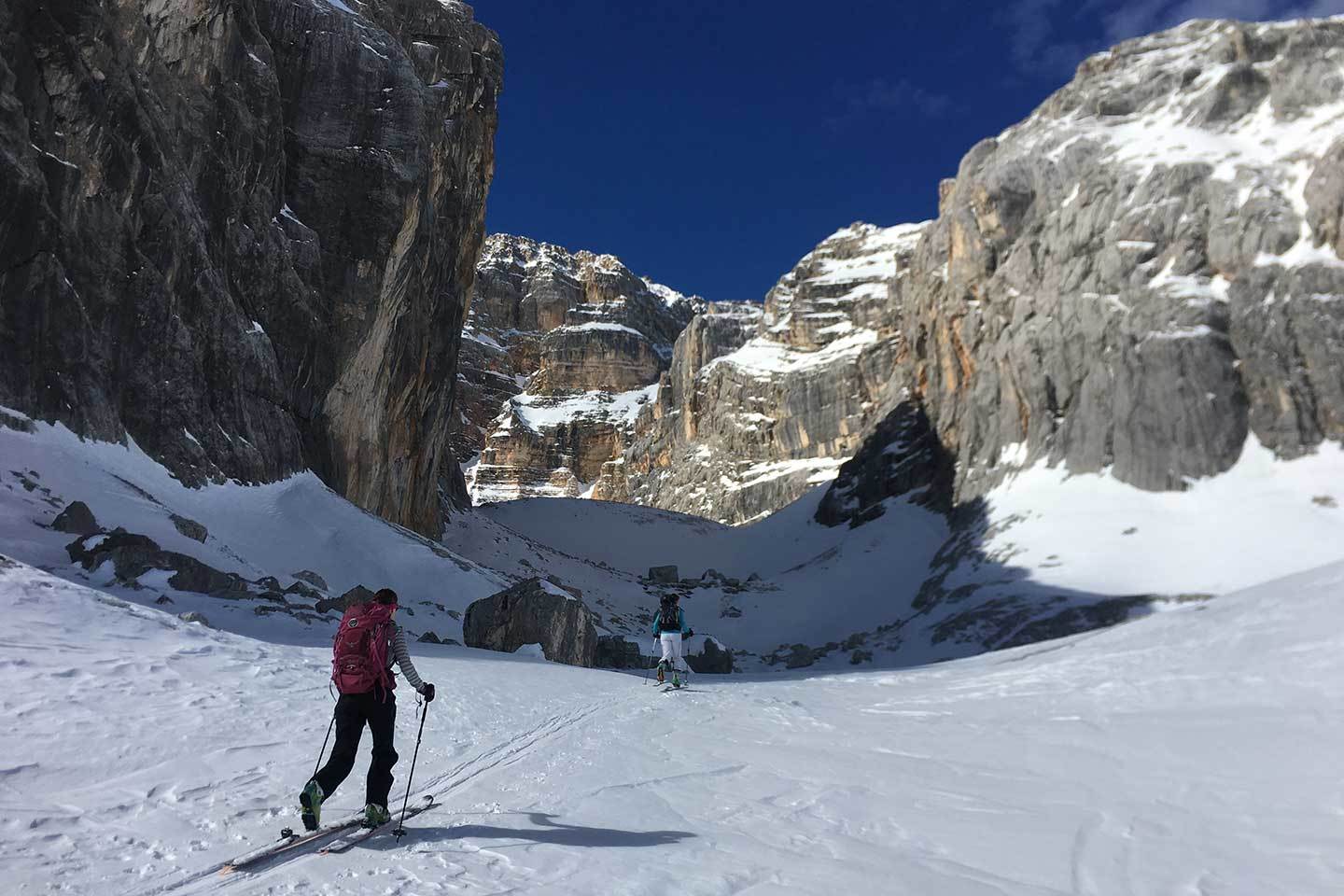 Sci Alpinismo alla Forcella Colfiedo della Croda Rossa d’Ampezzo