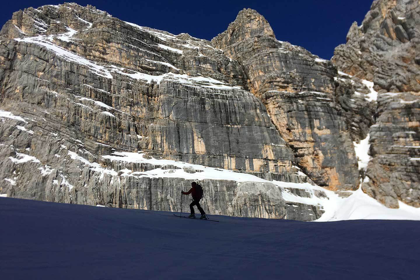 Sci Alpinismo alla Forcella Colfiedo della Croda Rossa d’Ampezzo