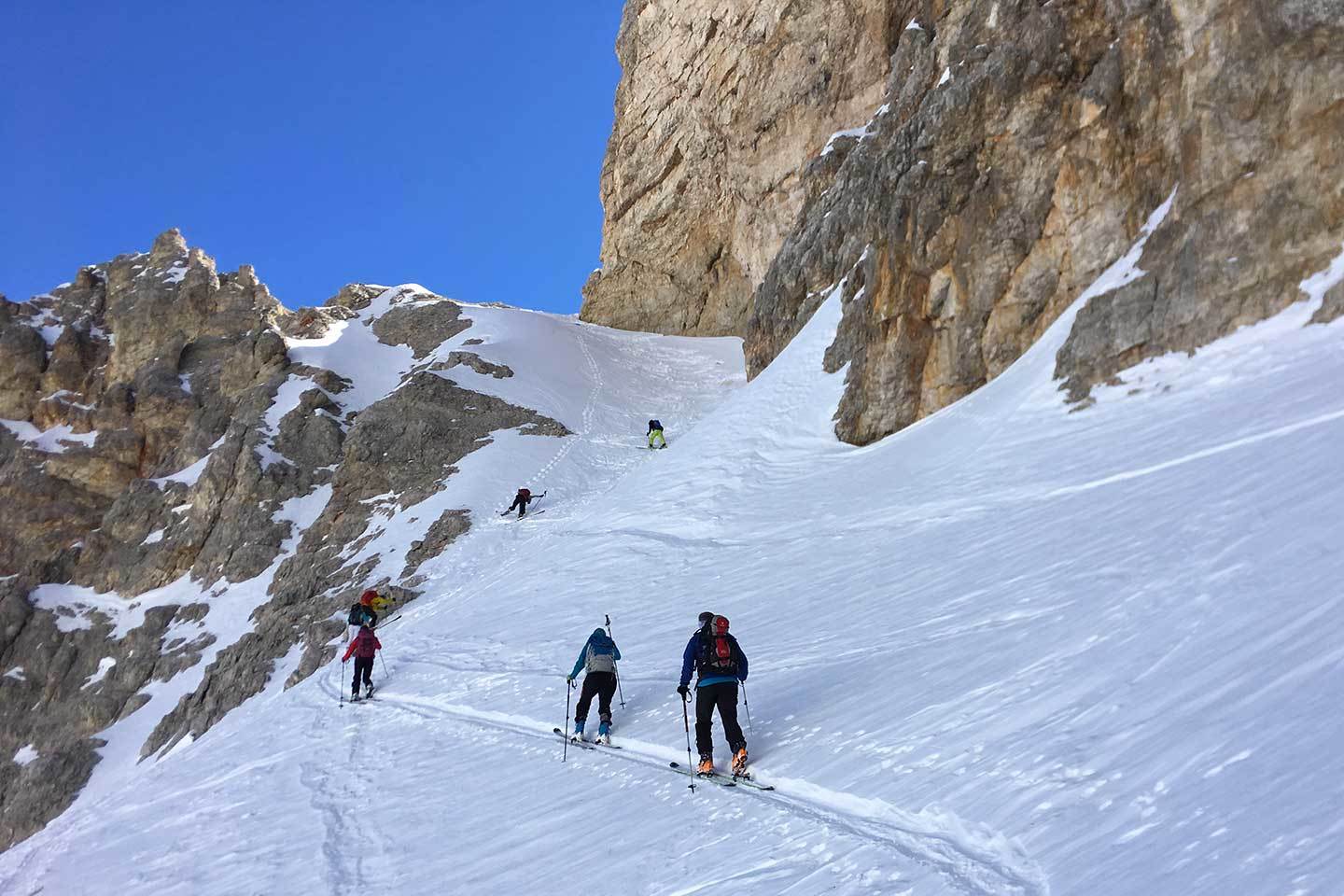 Ski Mountaineering to Croda Rossa d'Ampezzo, Forcella Colfiedo