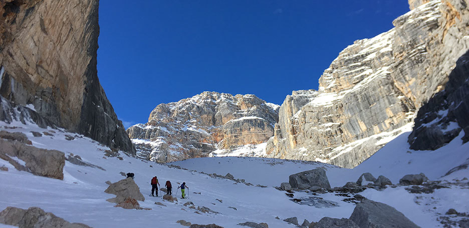 Ski Mountaineering to Croda Rossa d'Ampezzo, Forcella Colfiedo