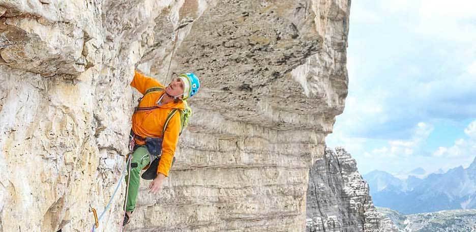 Arrampicata della Via Comici Dimai alla Cima Grande di Lavaredo