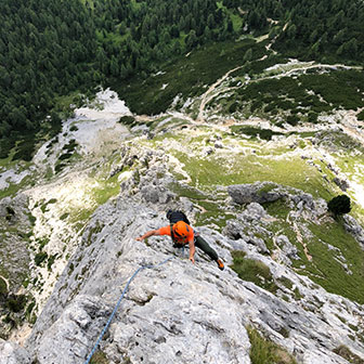 Arrampicata alla Torre Piccola del Falzarego, Via Comici