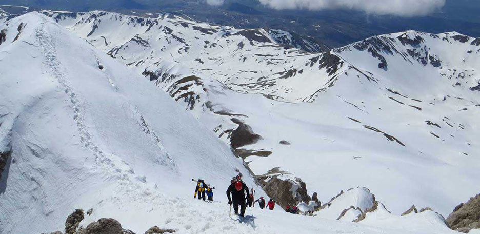 Ski Mountaineering to Monte Corno Grande, Canale del Tempio