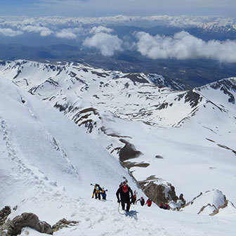 Ski Mountaineering to Monte Corno Grande, Canale del Tempio