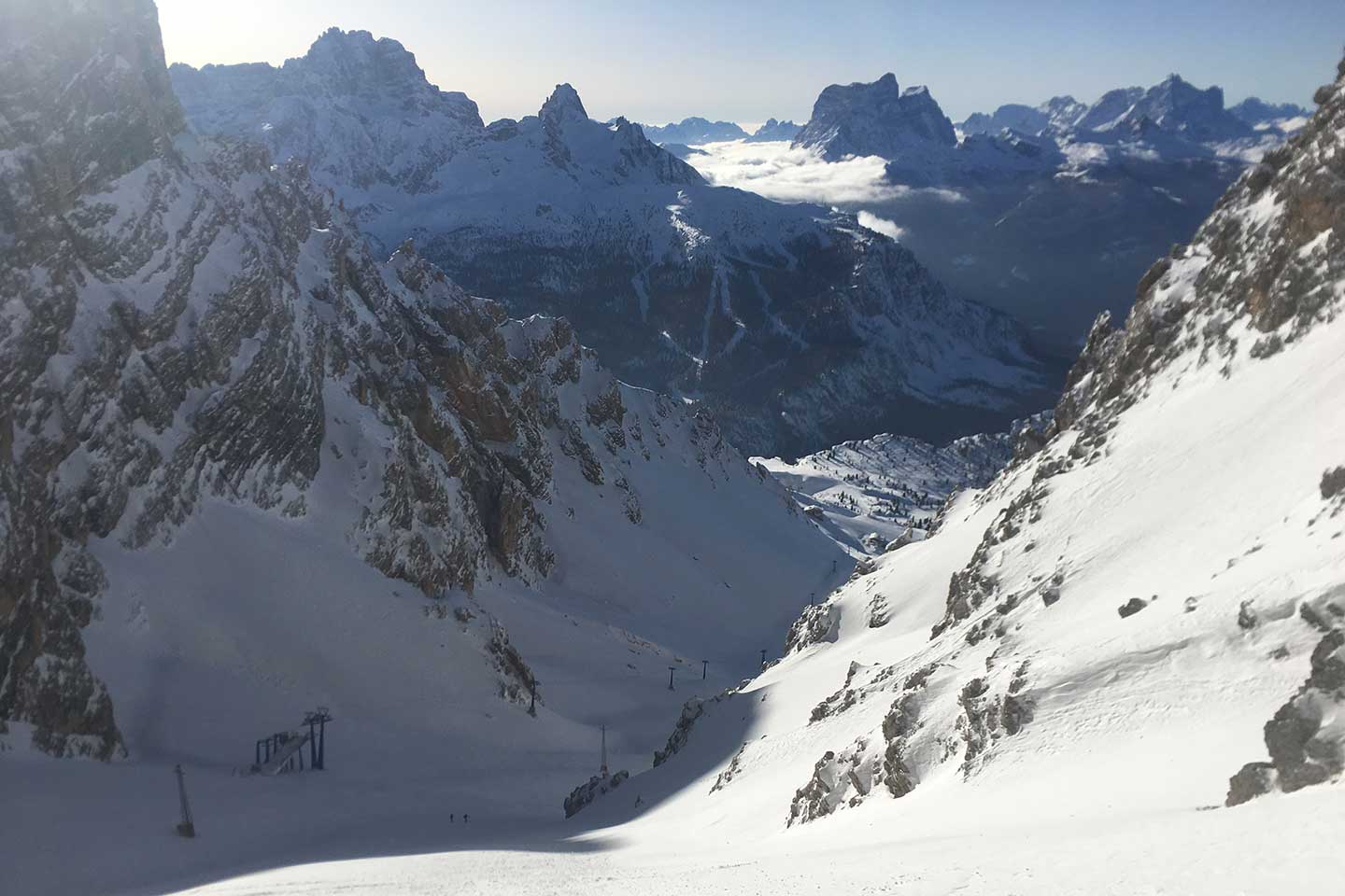 Ski Mountaineering to Costabella Ridge at Mount Cristallo