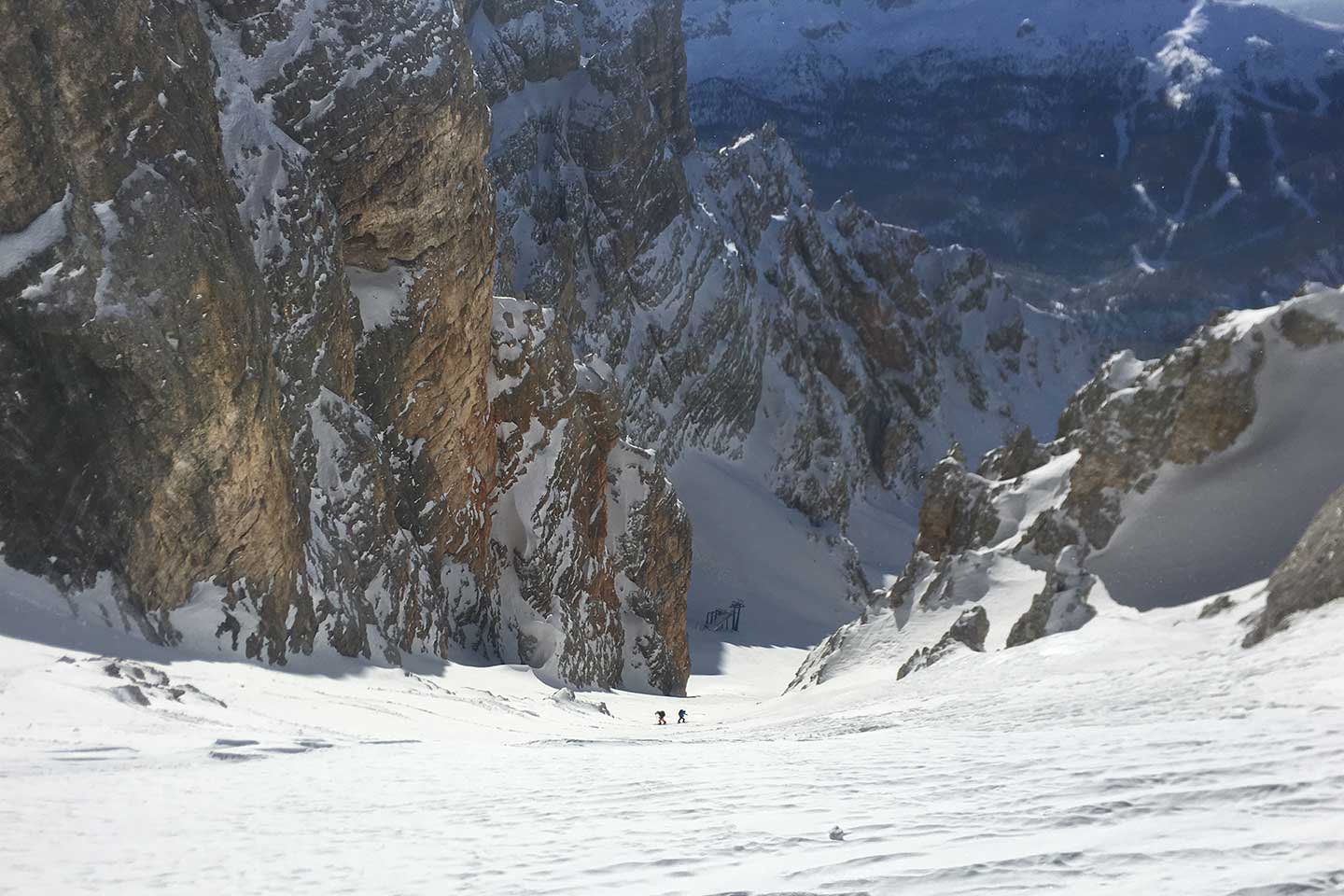 Ski Mountaineering to Costabella Ridge at Mount Cristallo