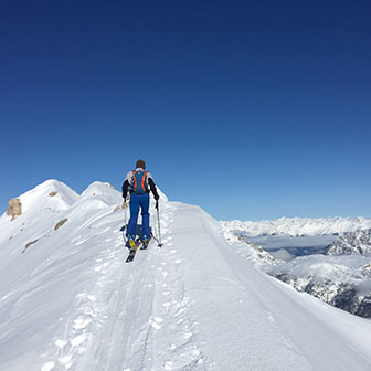 Sci Alpinismo alla Cresta di Costabella al Monte Cristallo