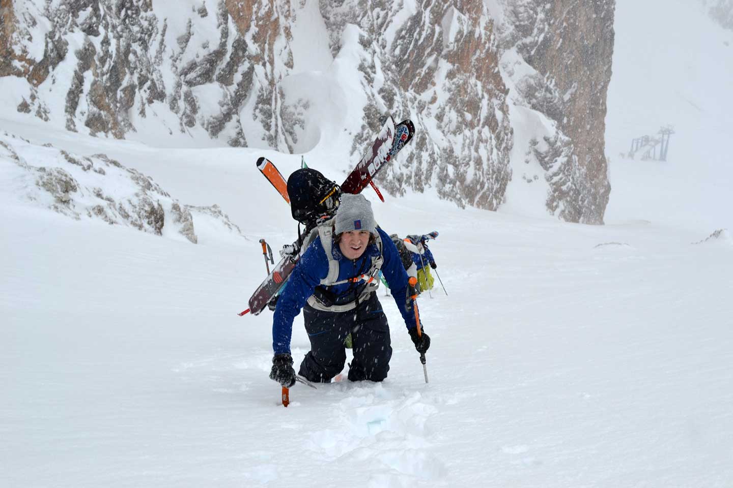 Sci Alpinismo alle Creste Bianche al Monte Cristallo