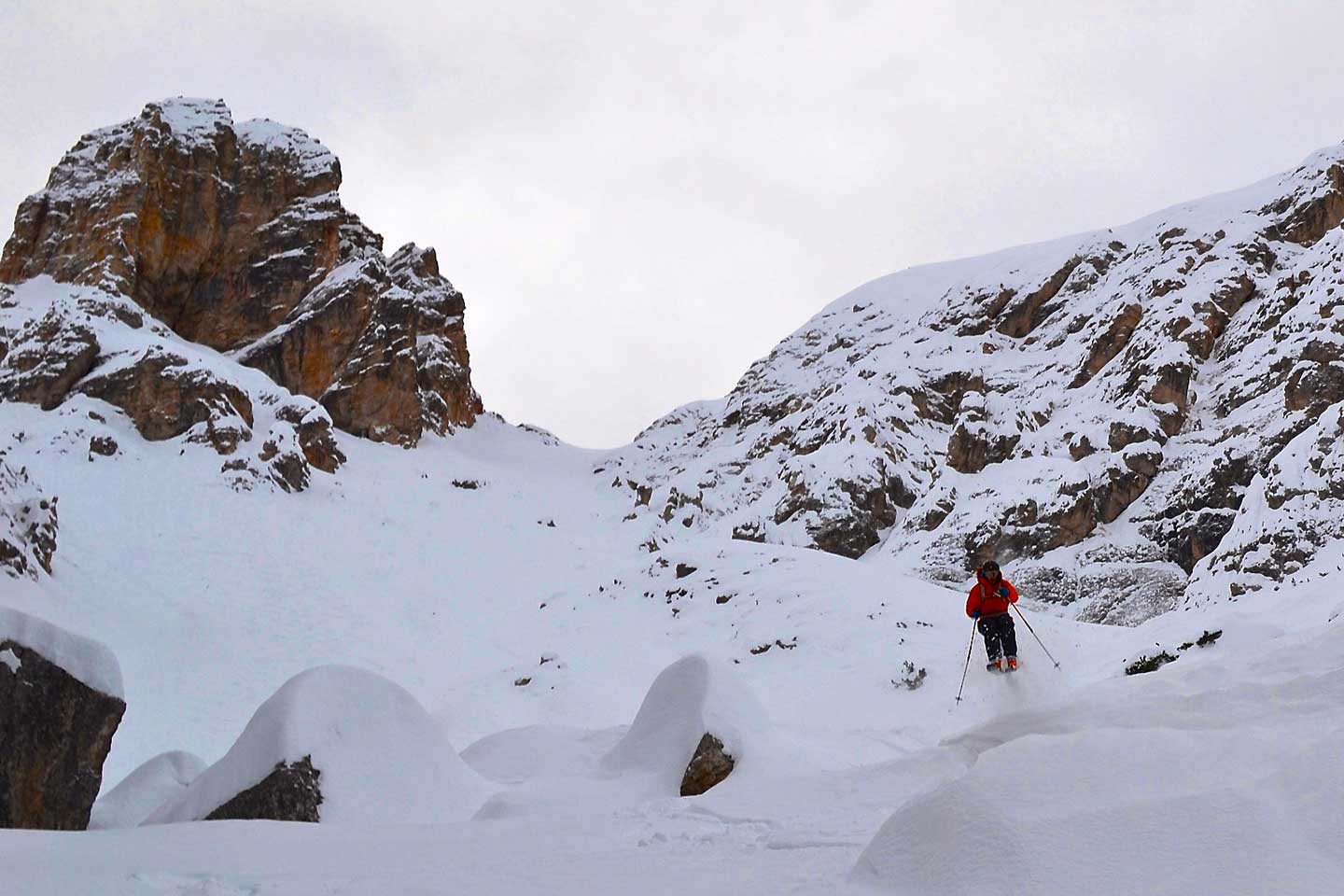 Sci Alpinismo alle Creste Bianche al Monte Cristallo