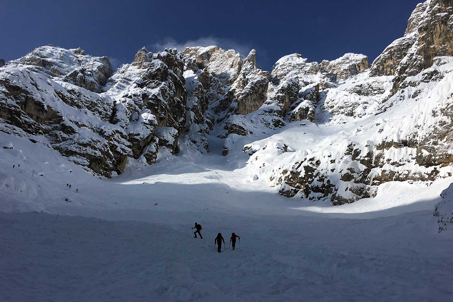 Sci Alpinismo alla Forcella del Cristallino di Misurina