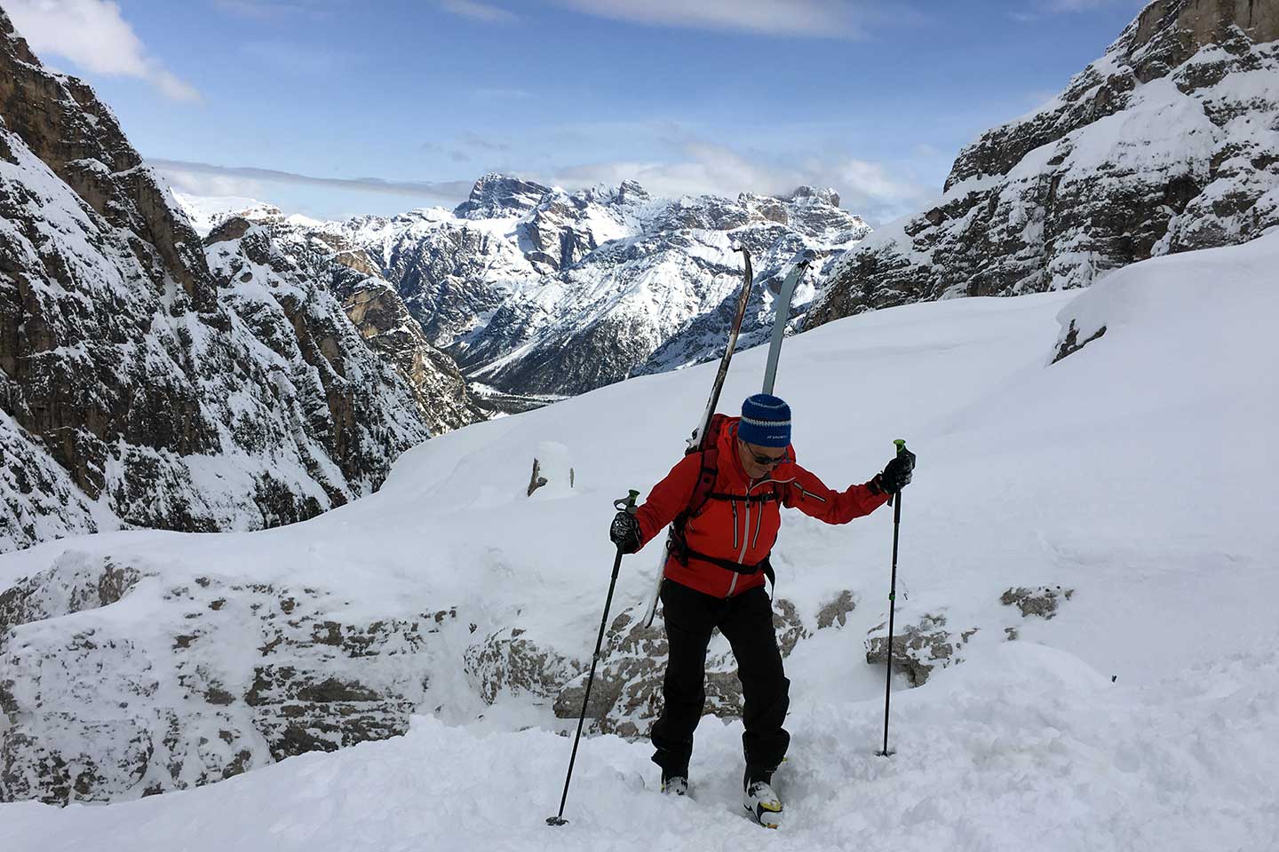 Sci Alpinismo alla Forcella del Cristallino di Misurina