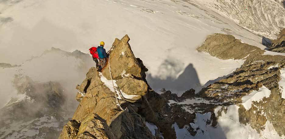 Climb to Dent du Géant