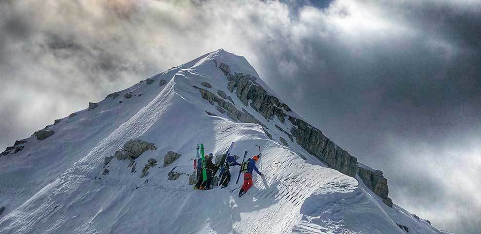 Challenging Ski Mountaineering in the Dolomites