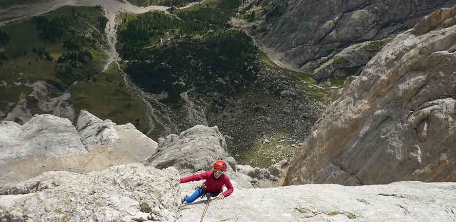 Via Don Quixote, Arrampicata in Marmolada d'Ombretta