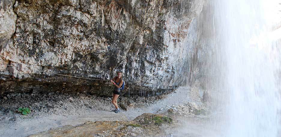 Via Ferrata Barbara to Fanes Waterfalls