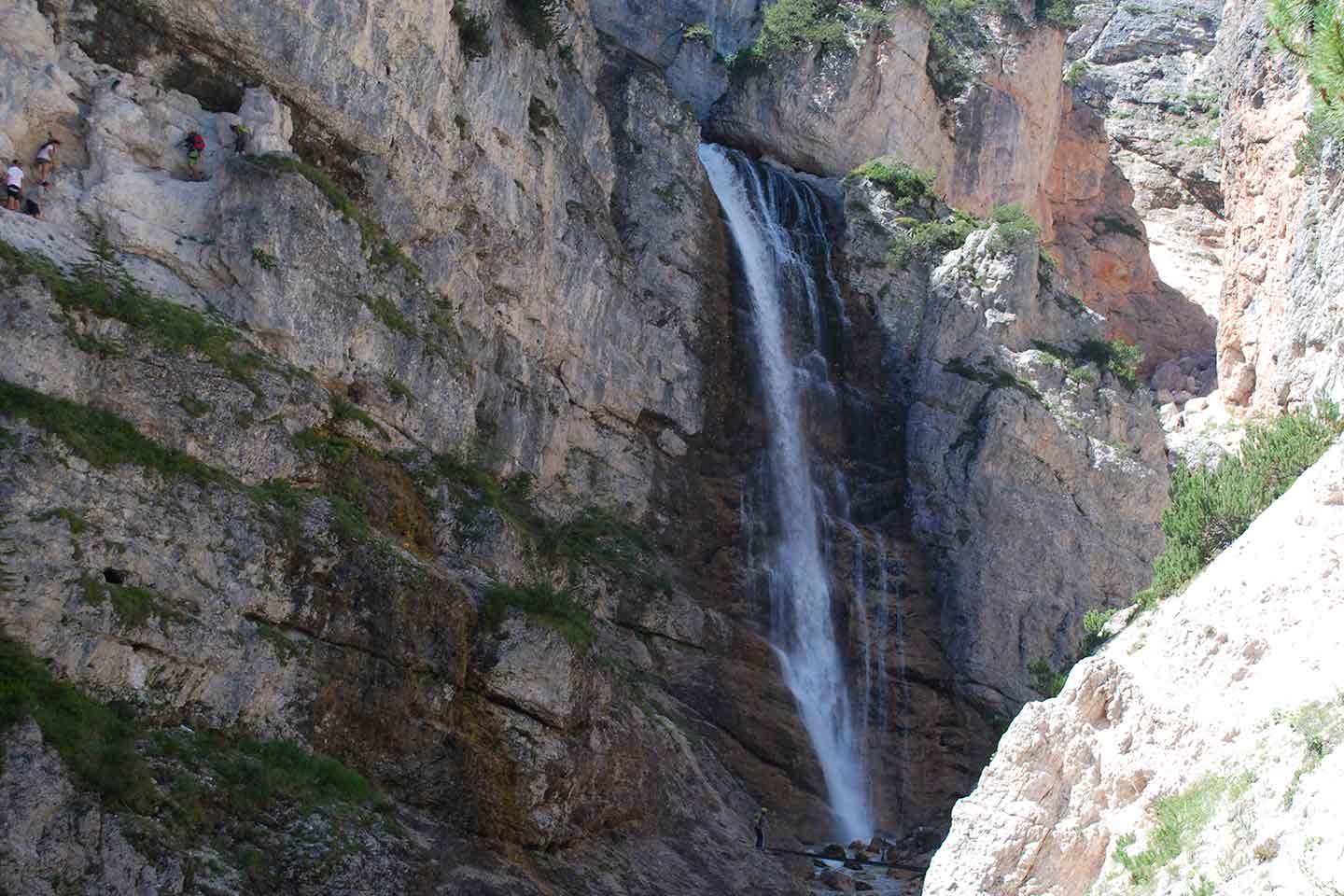 Via Ferrata Barbara to Fanes Waterfalls