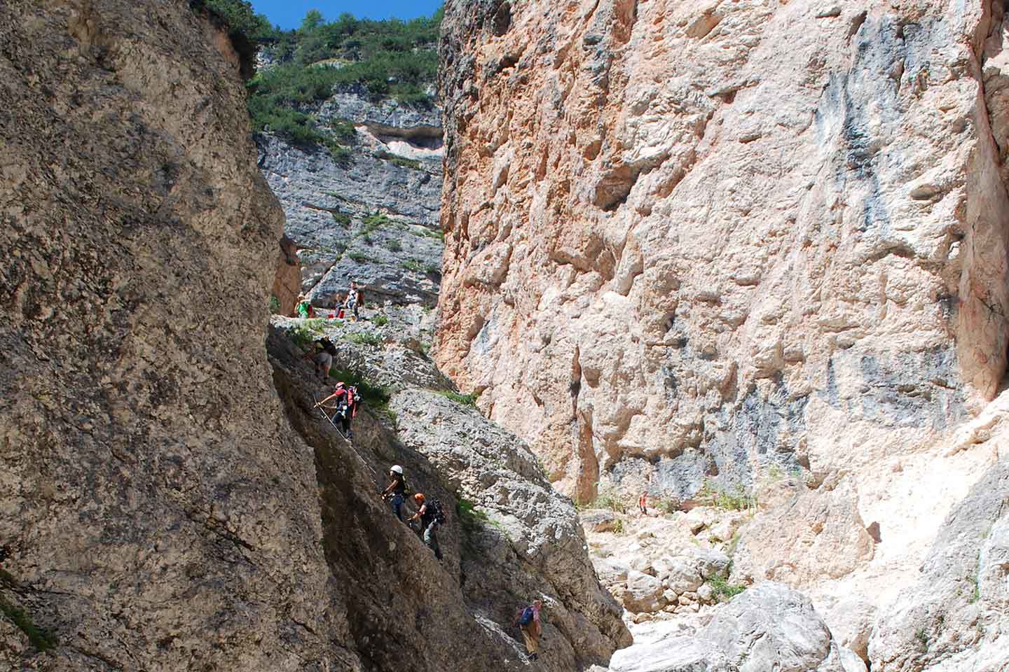 Via Ferrata Barbara to Fanes Waterfalls