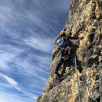 Via Fedele, Arrampicata al Sass Pordoi