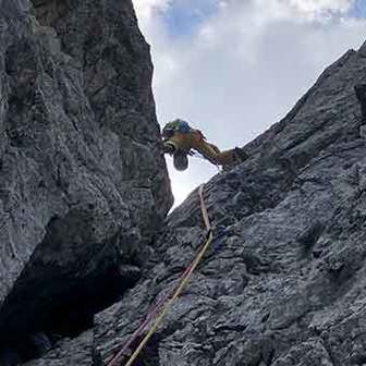 Fehrmann Climbing Route to Campanile Basso