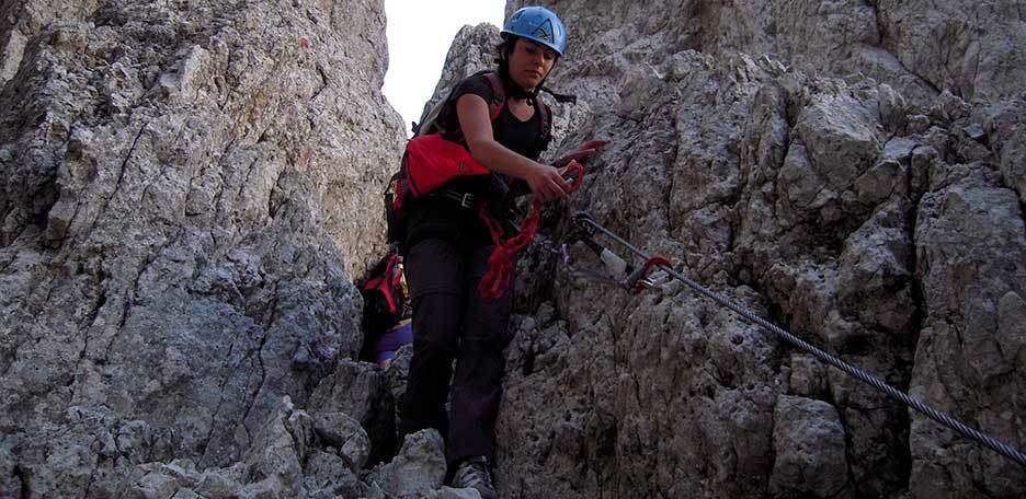 Via Ferrata Passo Santner in the Catinaccio Group