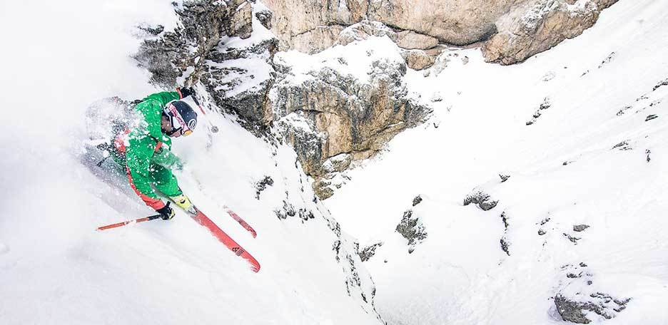 Off-piste Skiing in San Martino di Castrozza in Val Pradidali 