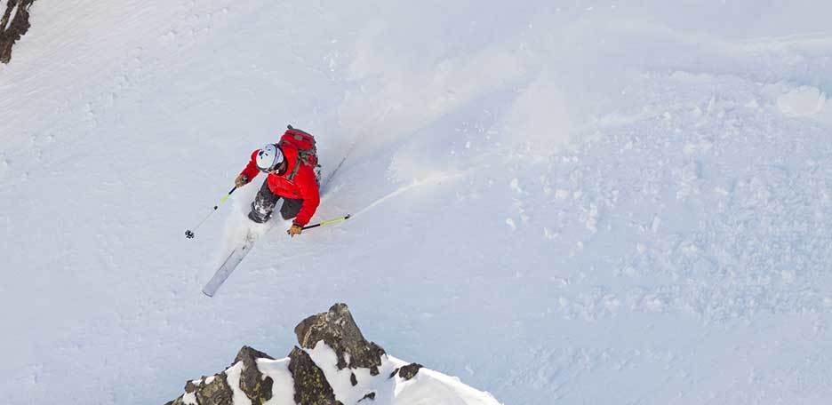 Freeriding and Steep Skiing in Alagna, Jschechette Couloir