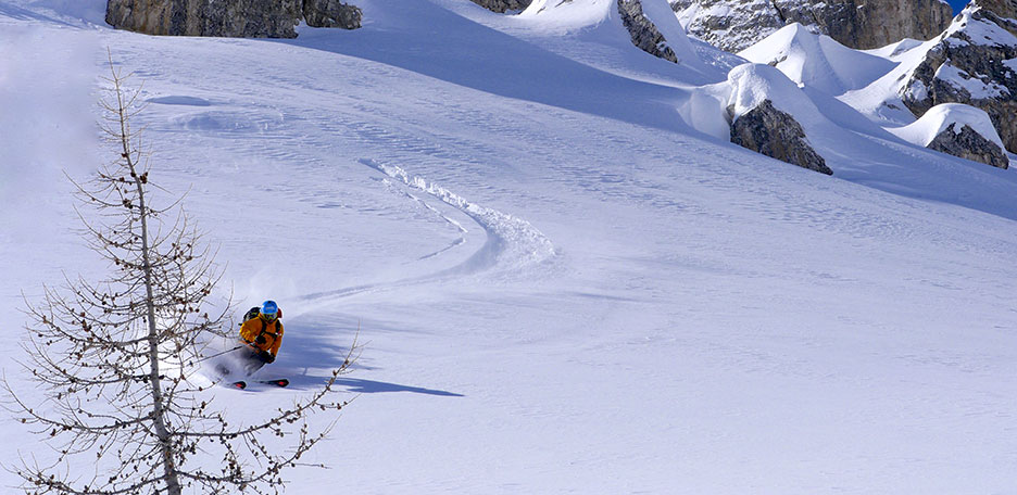 Freeride Skiing in the Tofane Group, Vallon dei Comate