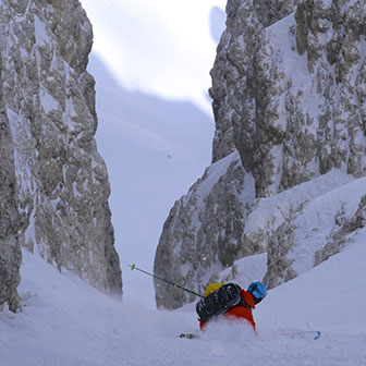 Steep Skiing in the Cortina Couloirs