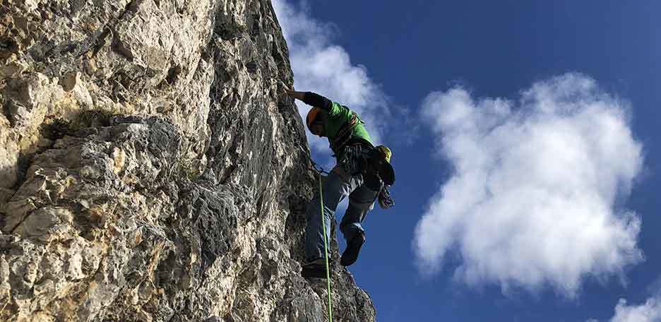 Graffer Detassis Climbing Route to Cima Tosa Pillar